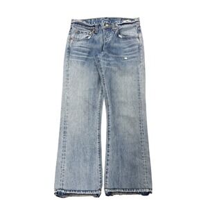 Y2K Levi's Premium Distressed Jean Low Rise Bootcut Women W28 Light Wash